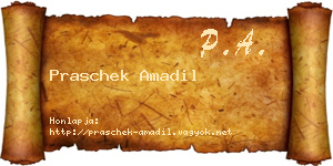 Praschek Amadil névjegykártya